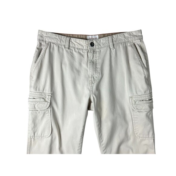 Original Weatherproof Vintage Men's Beige Stacked Pocket Cargo Pants 34 x 27 - Picture 3 of 13